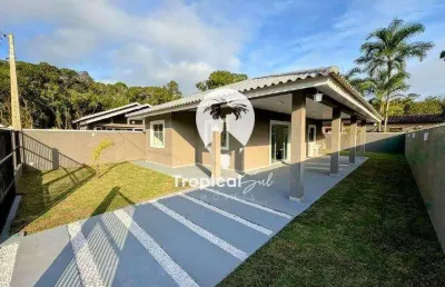 Casa com 03 dormitórios à venda, guaraguacú, pontal do parana - pr