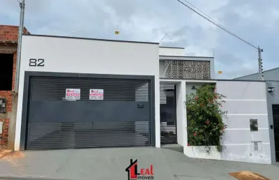 Casa para venda em presidente prudente, residencial bongiovani, 3 dormitórios, 1 suíte, 1 banheiro, 2 vagas
