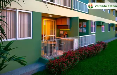 Com varanda estendida  /apartamento 2 quartos / finaciamento minha casa minha vida em dois carneiros