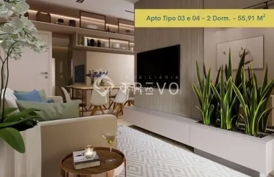 Lançamento! apartamento 2 dormitórios em frente a praia em bertioga/sp