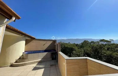 Cobertura duplex 3 dormitórios para locação no bairro centro em bertioga/sp