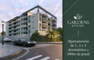 Apartamento novo a 200 metros da praia à venda 2 dorm/2 wc/1 vaga em bertioga/sp
