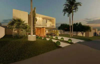Casa mobiliada, 4 suites, á venda no residencial 3, alphaville
