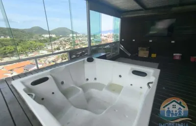 Incrível cobertura duplex em condomínio completo localizado no bairro cidade jardim em caraguatatuba!