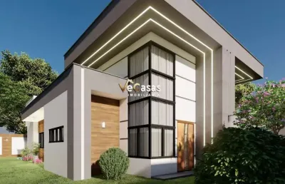 Casa linear enseada das gaivotas com pé direito alto e amplo quintal
