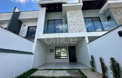 Geminado de alto padrão com 3 suítes no saguaçu, joinville-sc: 3 quartos, sala, 3 vagas e 138m² de área.