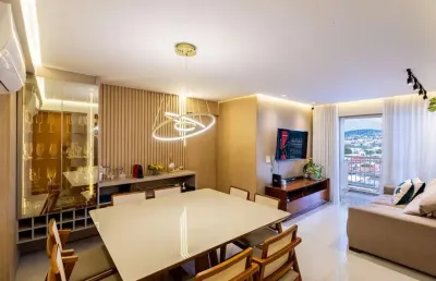 Apartamento mobiliado de 3 quartos ao lado do shopping cerrado