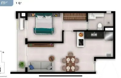 Apartamento a venda 1 quarto, 1 suíte, 46,26 m2 - setor bueno.