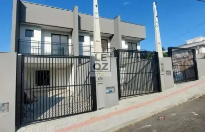 Sobrado geminado para venda em joinville, guanabara, 3 dormitórios, 1 suíte, 2 banheiros, 2 vagas