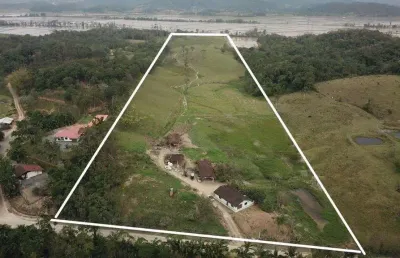 Área rural para venda em joinville, vila nova, 2 dormitórios, 1 banheiro, 10 vagas