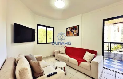 Apartamento reformado com sacada na praia das astúrias
