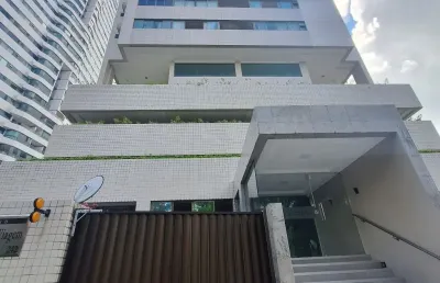 Aluguel lindo apt 35m² 1qt mobiliado, serv camareira, localiz há 04 quadra do mar em boa viagem