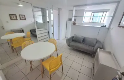 Aluguel apt 34m² 1qt mobiliado, serv camareira incluso, localiz no coração de boa viagem