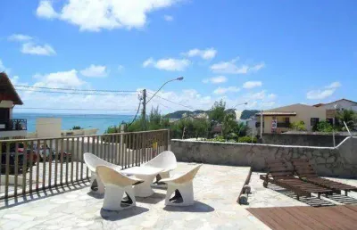 Casa em ponta negra, 1ª rua do mar com terreno de 600 m², linda vista, piscina e churrasqueira