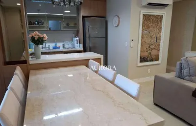 Apartamento mobiliado no edifício torre valencia com 2 suítes à venda, 84 m² por r$ 900.000 - gleba palhano - londrina/pr
