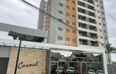 Apartamento no edifício carmel com 2 dormitórios para alugar, 64 m² por r$ 2.500/mês - gleba palhano - londrina/pr