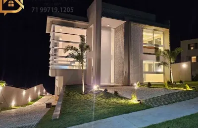 Casa em condomínio fechado com 7 quartos à venda no alphaville (abrantes), camaçari , 480 m2 por r$ 3.280.000
