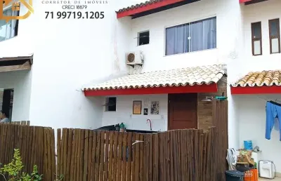 Casa em condomínio fechado com 3 quartos à venda em itapuã, salvador , 140 m2 por r$ 690.000
