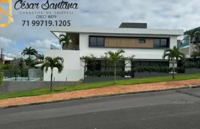 Casa em condomínio fechado com 4 quartos à venda no abrantes, camaçari , 506 m2 por r$ 3.100.000
