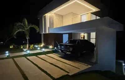 Casa em condomínio fechado com 5 quartos à venda no abrantes, camaçari , 450 m2 por r$ 2.390.000