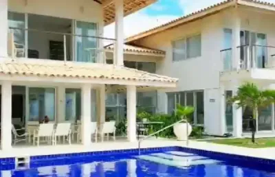 Casa em condomínio fechado com 6 quartos para alugar no abrantes, camaçari , 1065 m2 por r$ 45.000