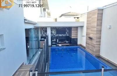 Casa alto padrão completamente mobiliada a venda 5/4 (04 suítes) espaço gourmet - foz do joanes .buraquinho.lauro de freitas.bahia.porteira fechada.