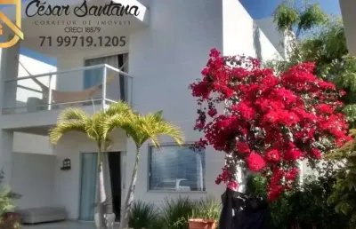 Linda casa duplex para locação 4/4 sendo (03 suítes) espaço gourmet - residencial lucaya miragem