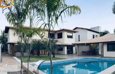 Casa alto padrão mobiliada 5/4 suítes com piscina privativa reserva buscaville,busca vida.abrantes, camaçari.infraestrutura,churrasqueira. condomínio
