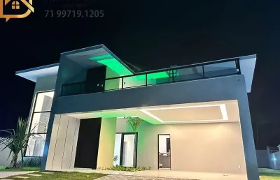 Casa em condomínio fechado com 4 quartos à venda no camaçari de dentro, camaçari , 260 m2 por r$ 1.837.500