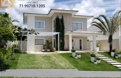 Casa em condomínio fechado com 4 quartos para alugar no abrantes, camaçari , 300 m2 por r$ 12.000