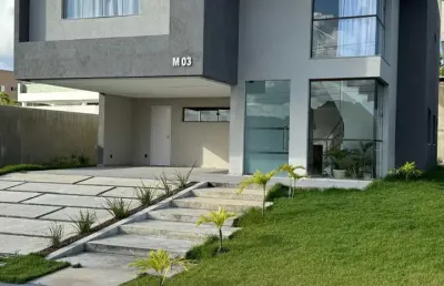 Excelente casa 5/4 dormitórios venda e locação no alphaville litoral norte 3
