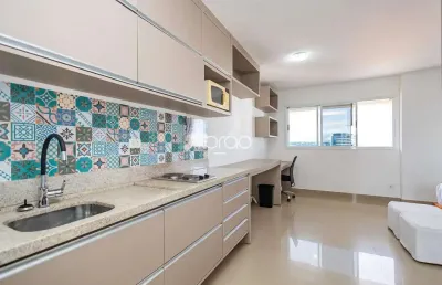 Studio mobiliado de 29 m² para alugar no centro cívico, curitiba - em frente ao shopping mueller | ref 421
