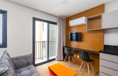 Apartamento studio mobiliado e equipado para alugar no batel - 26,14 m² - bf2211 | ref. 237