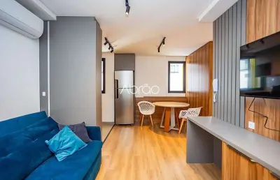 Apartamento mobiliado para primeira locação no batel – próximo ao shopping estação - 33 m² | ref. 441