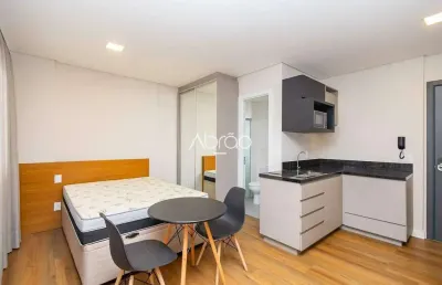 Studio mobiliado completo com sacada para alugar no batel – 30,33 m² - bf2211 | ref 462