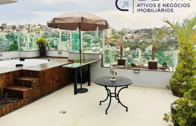 Cobertura à venda, 4 quartos, 1 suíte, 2 vagas, santa lúcia - belo horizonte/mg