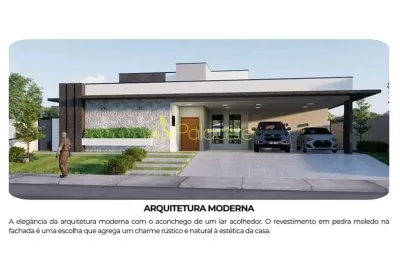Uma residência térrea unifamiliar em pindamonhangaba, projetada com materiais de alta qualidade e a