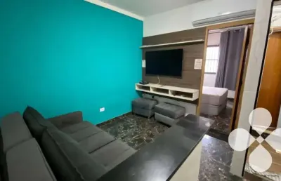 Apartamento com 2 dormitórios à venda, 32 m² por r$ 220.000,00 - ocian - praia grande/sp