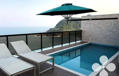 Cobertura com 3 dormitórios à venda, 185 m² por r$ 1.950.000 - guarujá/são paulo
