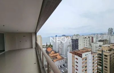 Apartamento com 3 dormitórios à venda, 210 m² por r$ 3.300.000 - boqueirão - santos/sp