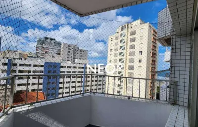 Apartamento com 2 quartos frente mar à venda, 84 m² por r$ 790.000 - gonzaga - santos/sp
