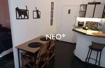 Apartamento com 1 dormitório à venda, 40 m² por r$ 195.000,00 - itararé - são vicente/sp