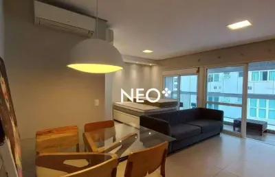 Apartamento com 1 dormitório para alugar, 57 m² por r$ 4.700,00/mês - gonzaga - santos/sp