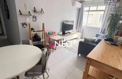 Apartamento com 2 dormitórios à venda, 86 m² por r$ 368.000,00 - marapé - santos/sp