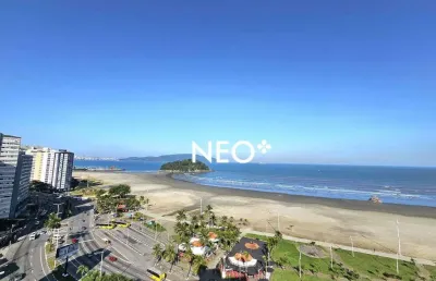 Apartamento 2 quartos, 1 vaga, vista mar - itararé - são vicente/sp