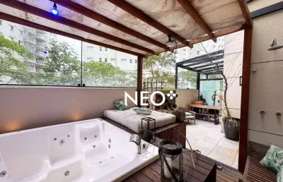 Apartamento garden com 2 dormitórios à venda, 64 m² por r$ 870.000,00 - marapé - santos/sp