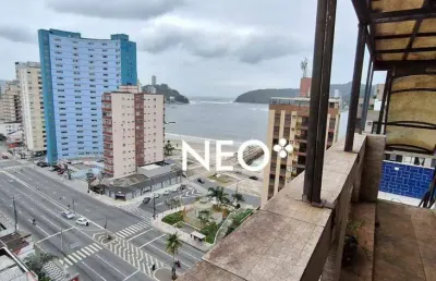 Cobertura vista mar com 2 quartos à venda, 225m² - boa vista sao vicente