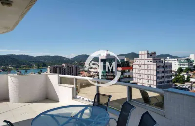 Cobertura com 3 dormitórios à venda, 180 m² na passagem - cabo frio/rj