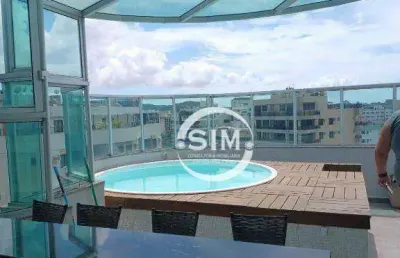 Cobertura com 3 dormitórios à venda, 165 m² no braga - cabo frio/rj