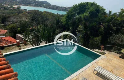 Casa com 4 dormitórios à venda, 500 m² na ferradura - armação dos búzios/rj
